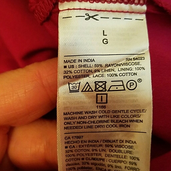 Fuschia crochet sleeve dress - Picture 8 of 8